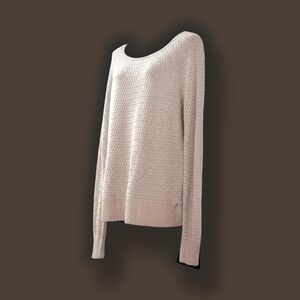 American Eagle Outfitters Light Pink Scoop Neck Knit Sweater